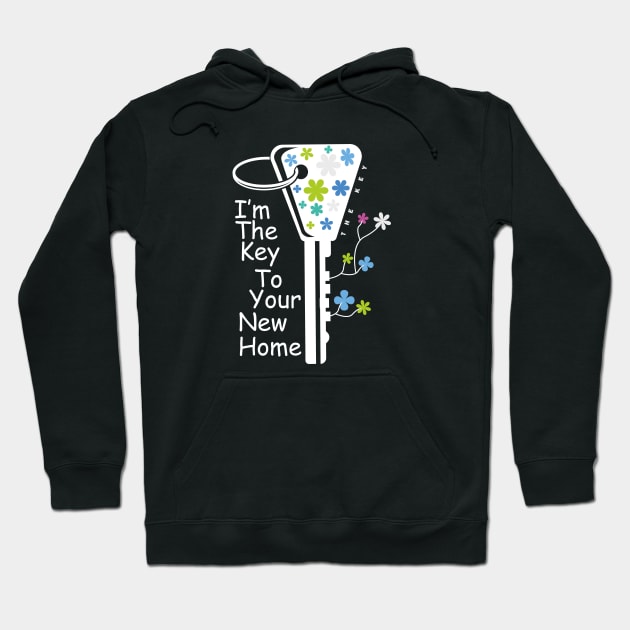 Floral gift The key to your new home Hoodie by amazinstore